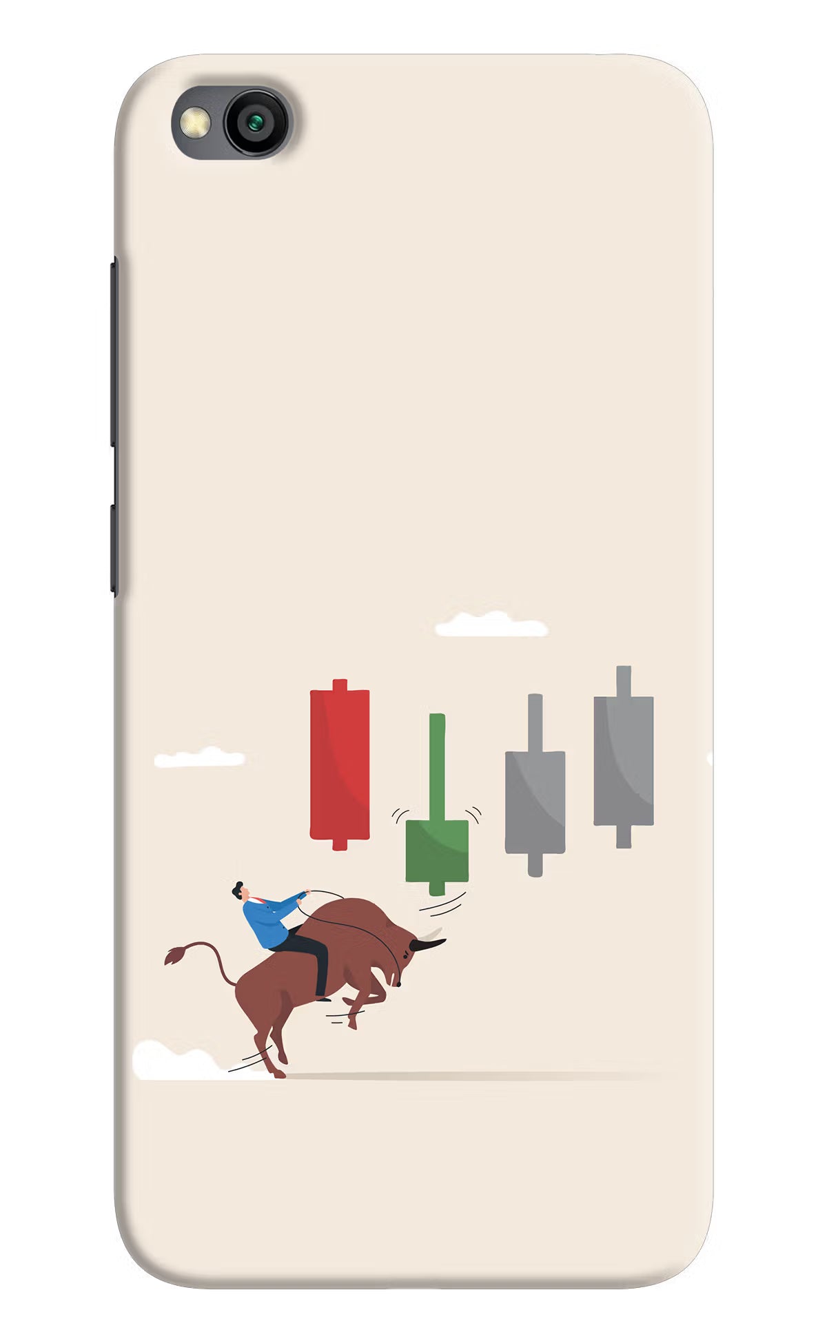 Bull Trading Momentum Redmi Go Hard Case Back Cover by Casekaro