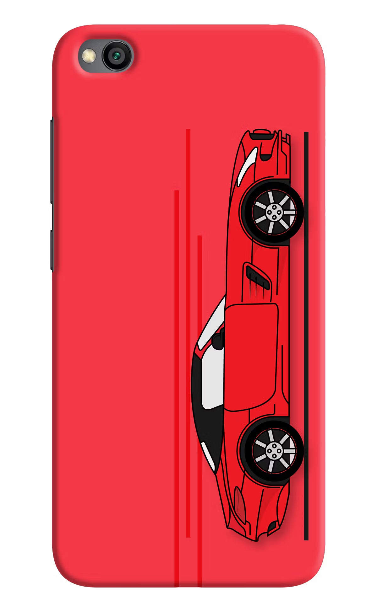 Red Velocity Redmi Go Hard Case Back Cover by Casekaro