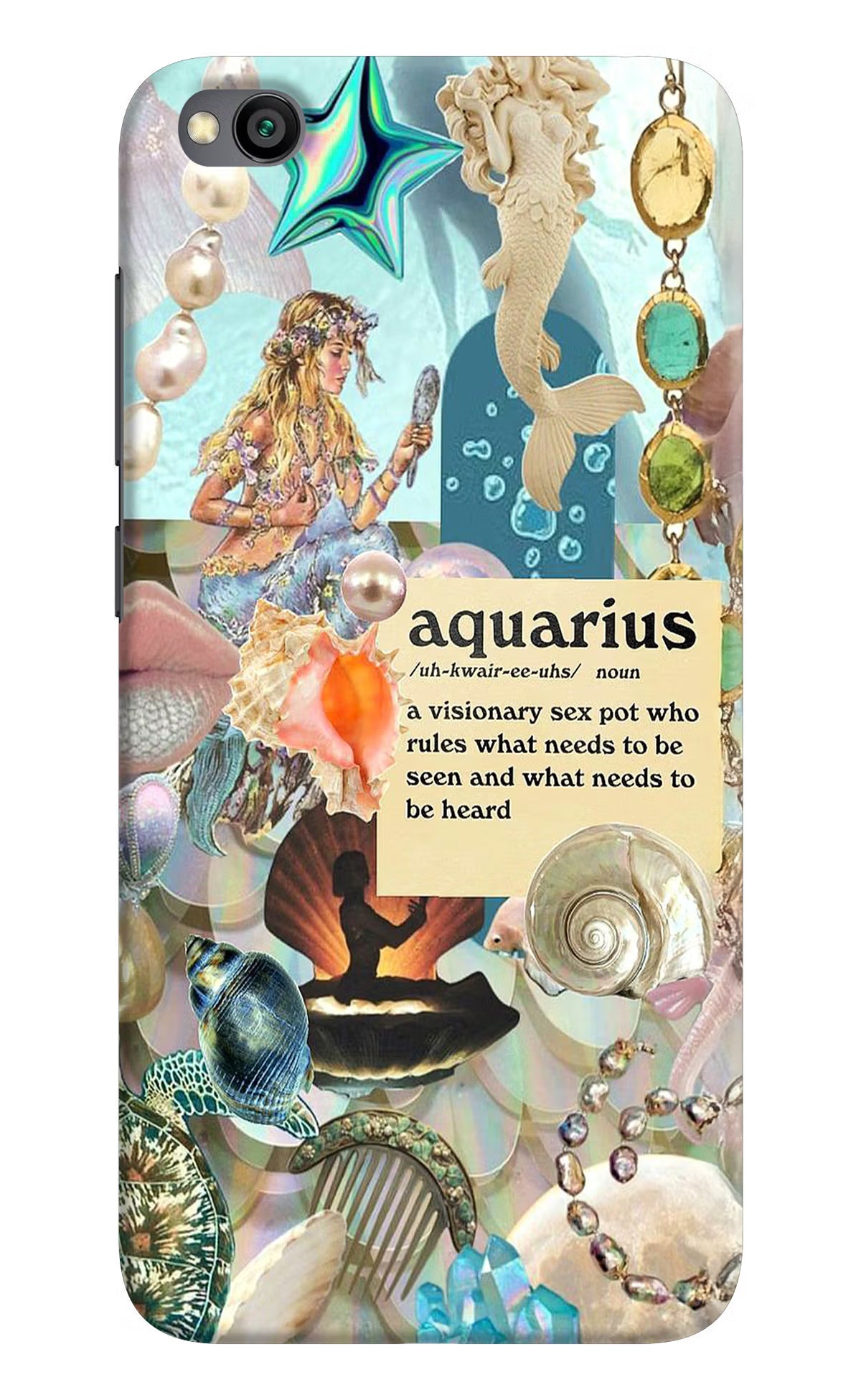 Aquarius Zodiac Redmi Go Hard Case Back Cover by Casekaro