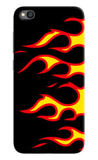 Side Sweep Flames Redmi Go Hard Case Back Cover by Casekaro