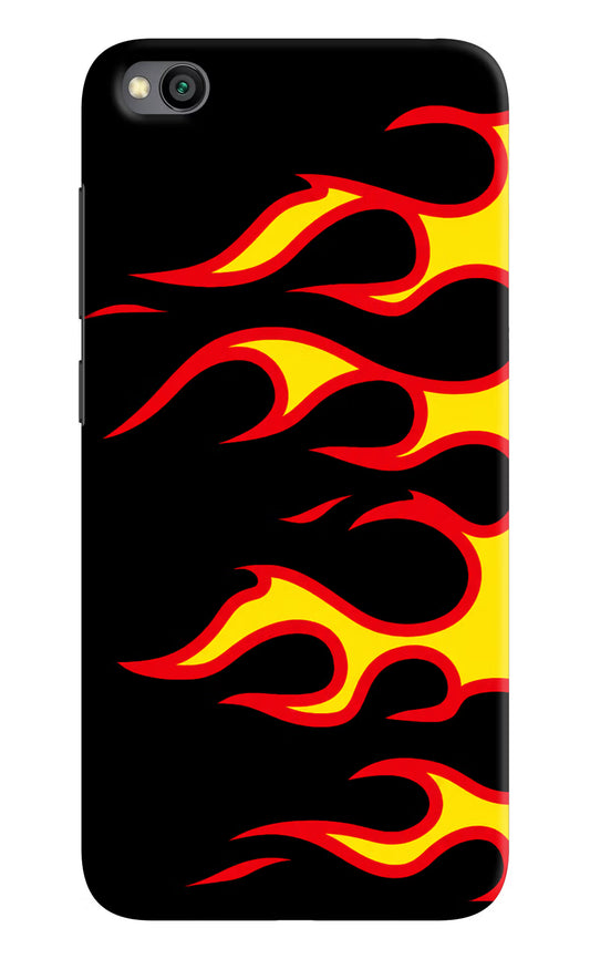 Side Sweep Flames Redmi Go Hard Case Back Cover by Casekaro