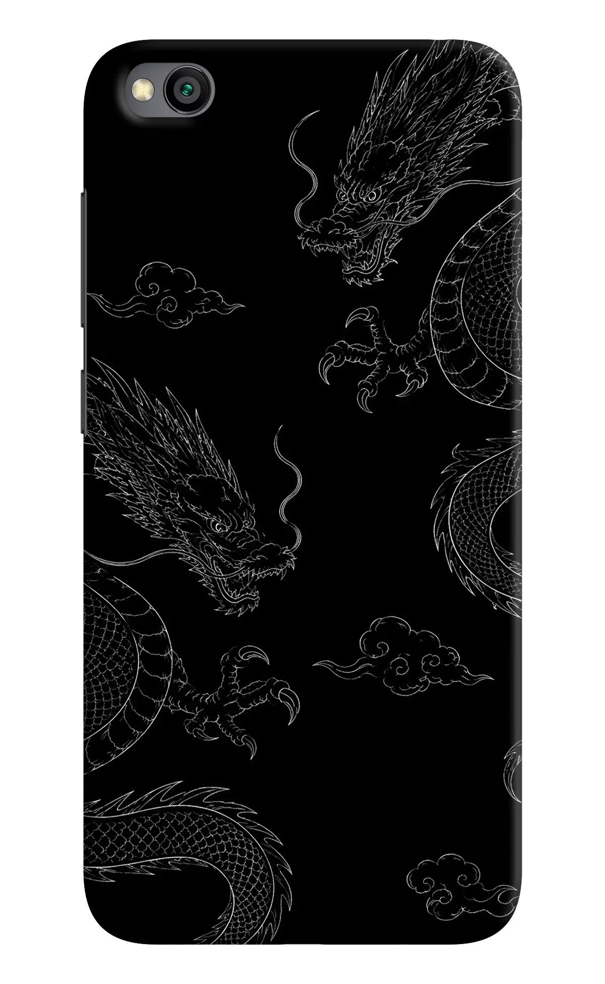 Twin Dragons Redmi Go Hard Case Back Cover by Casekaro