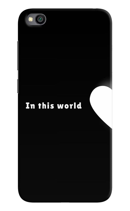 This World Redmi Go Hard Case Back Cover by Casekaro