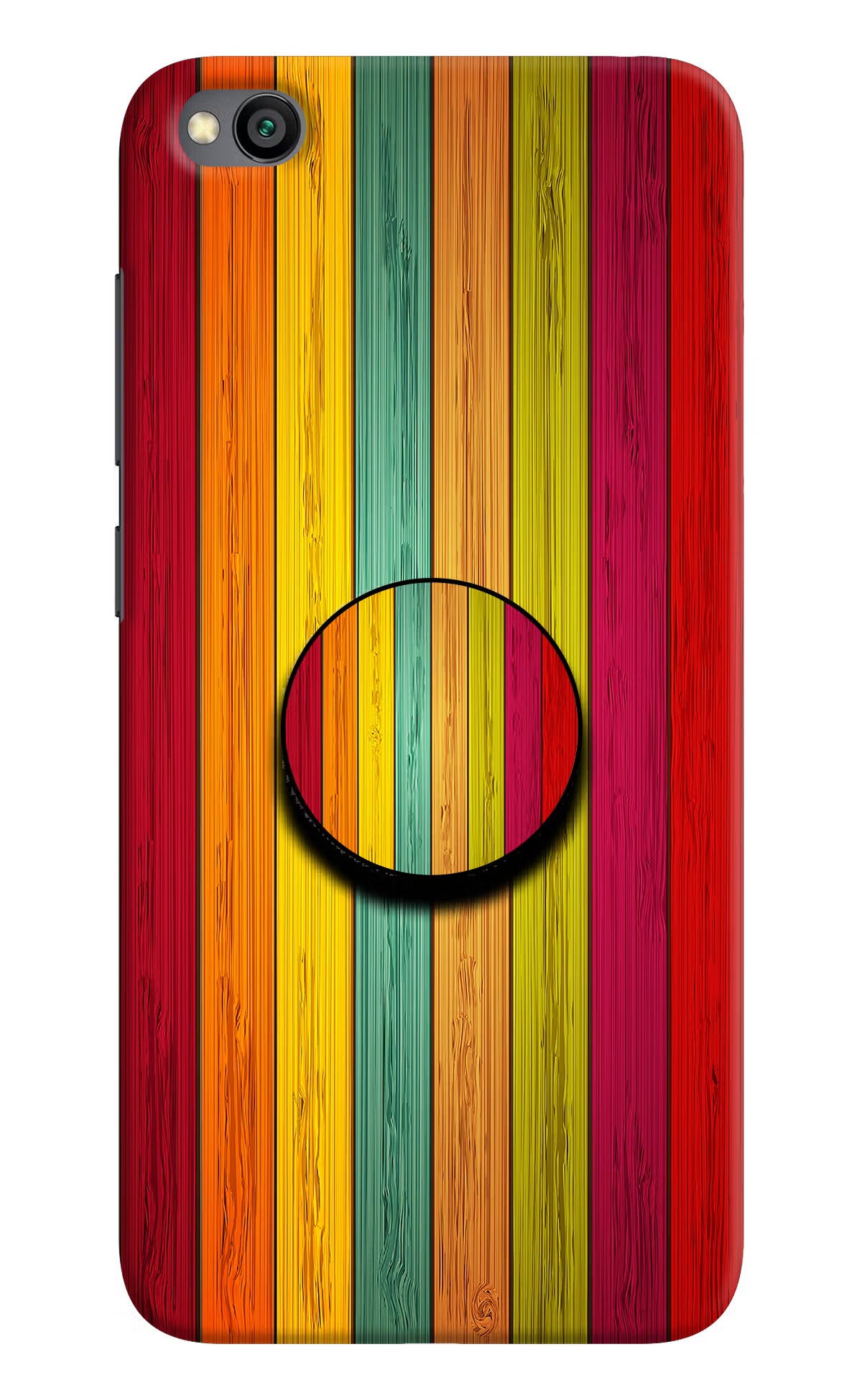 Multicolor Wooden Redmi Go Pop Case by Casekaro