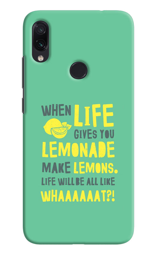 Quote Redmi Note 7S Hard Case Back Cover by Casekaro