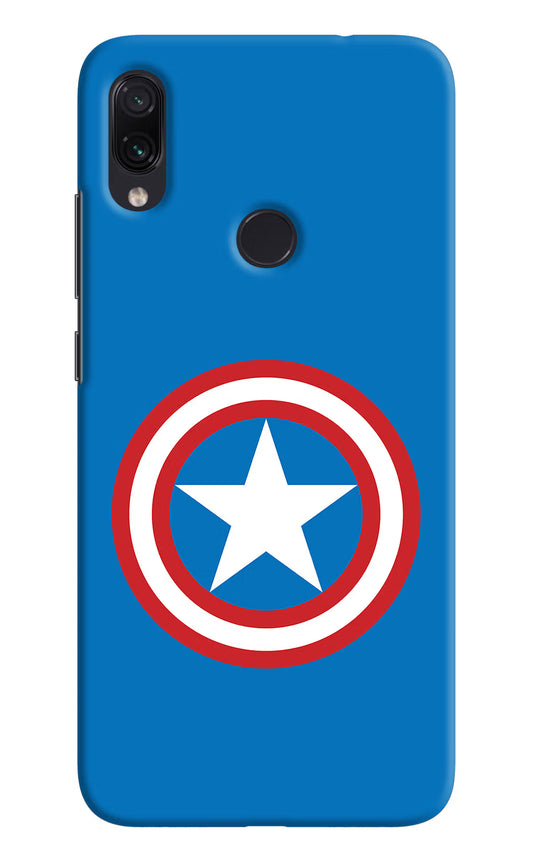 Captain America Logo Redmi Note 7S Hard Case Back Cover by Casekaro