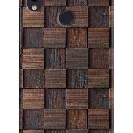 Wooden Cube Design Redmi Note 7S Hard Case Back Cover by Casekaro
