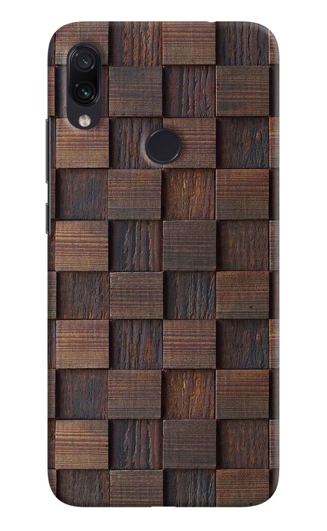 Wooden Cube Design Redmi Note 7S Hard Case Back Cover by Casekaro