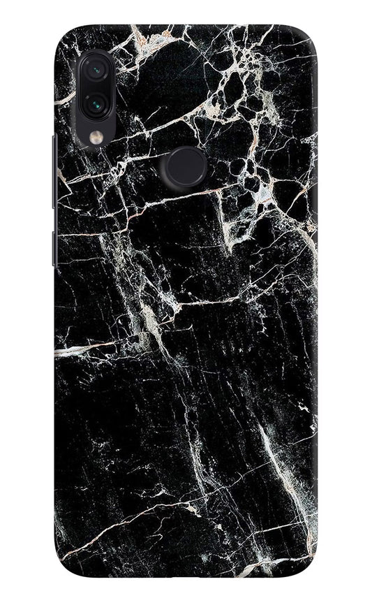 Black Marble Texture Redmi Note 7S Hard Case Back Cover by Casekaro