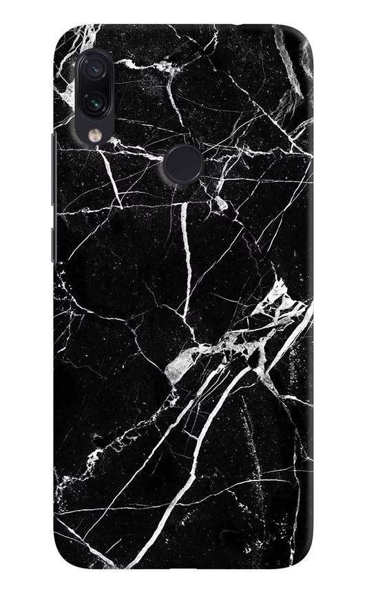 Black Marble Pattern Redmi Note 7S Hard Case Back Cover by Casekaro