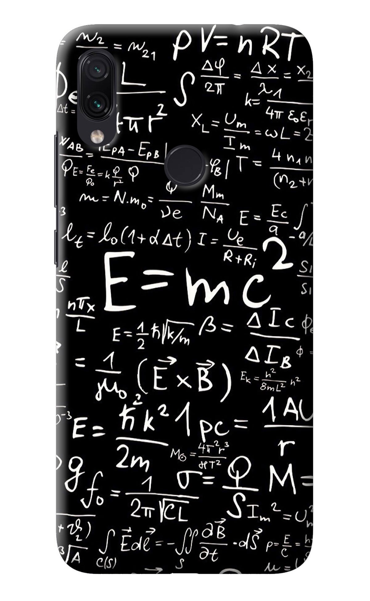 Physics Albert Einstein Formula Redmi Note 7S Back Cover
