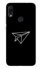 Paper Plane White Redmi Note 7S Hard Case Back Cover by Casekaro