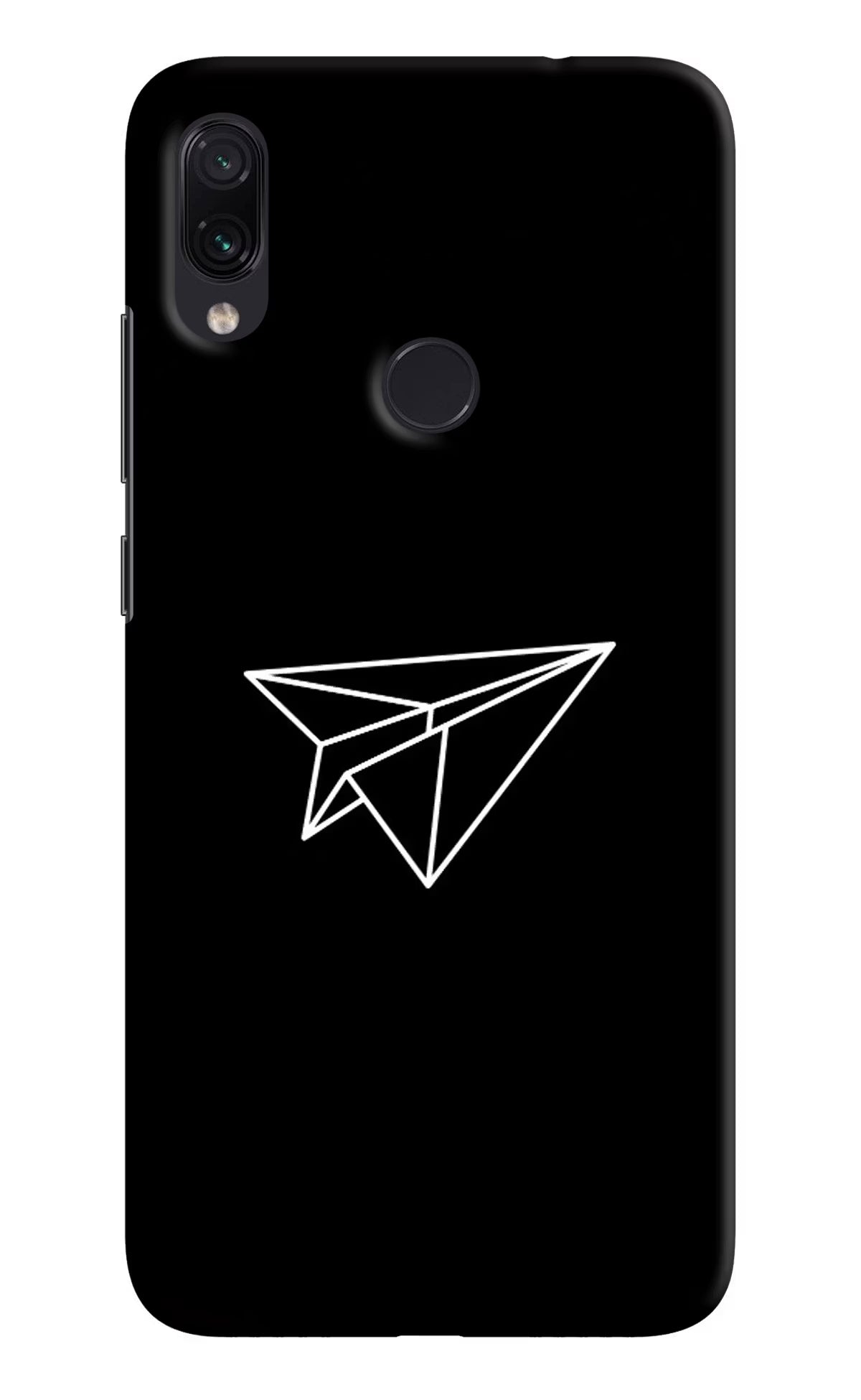 Paper Plane White Redmi Note 7S Hard Case Back Cover by Casekaro