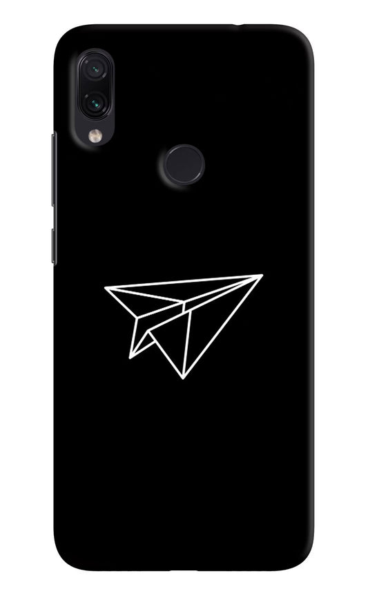 Paper Plane White Redmi Note 7S Hard Case Back Cover by Casekaro