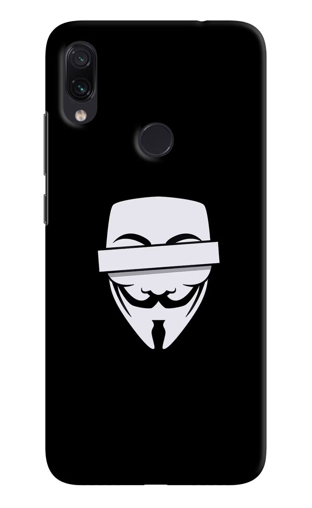 Anonymous Face Redmi Note 7S Hard Case Back Cover by Casekaro