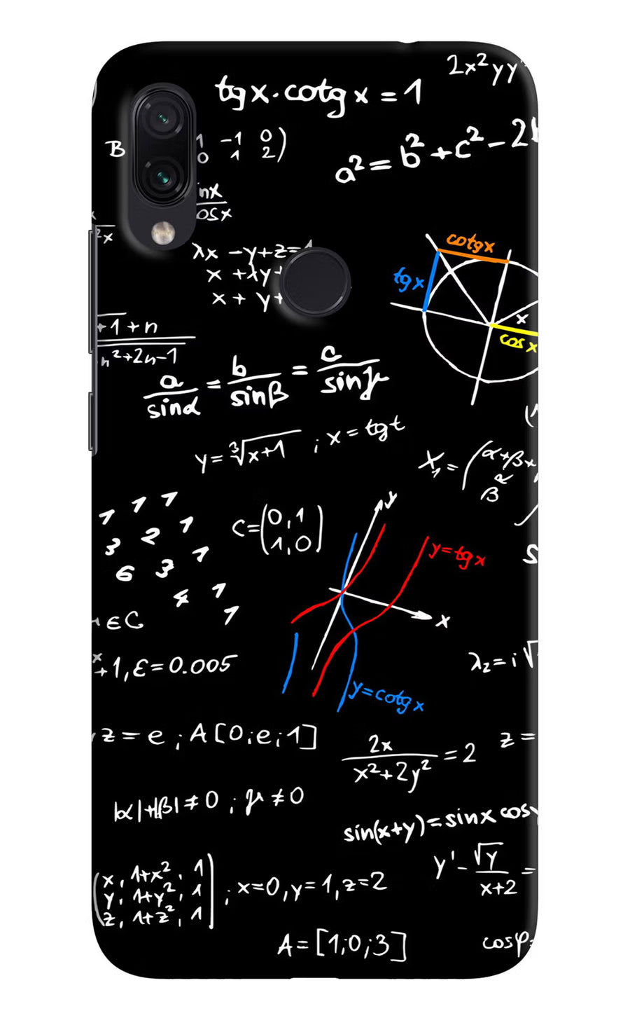 Mathematics Formula Redmi Note 7S Back Cover, Hard case