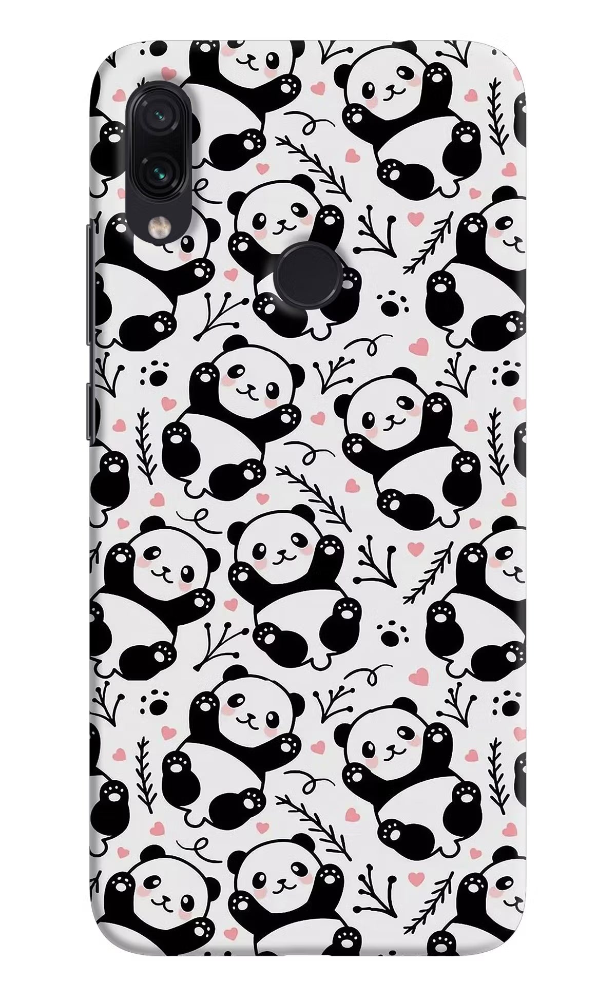 Cute Panda Redmi Note 7S Hard Case Back Cover by Casekaro