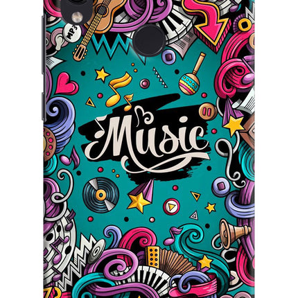 Music Graffiti Redmi Note 7S Hard Case Back Cover by Casekaro