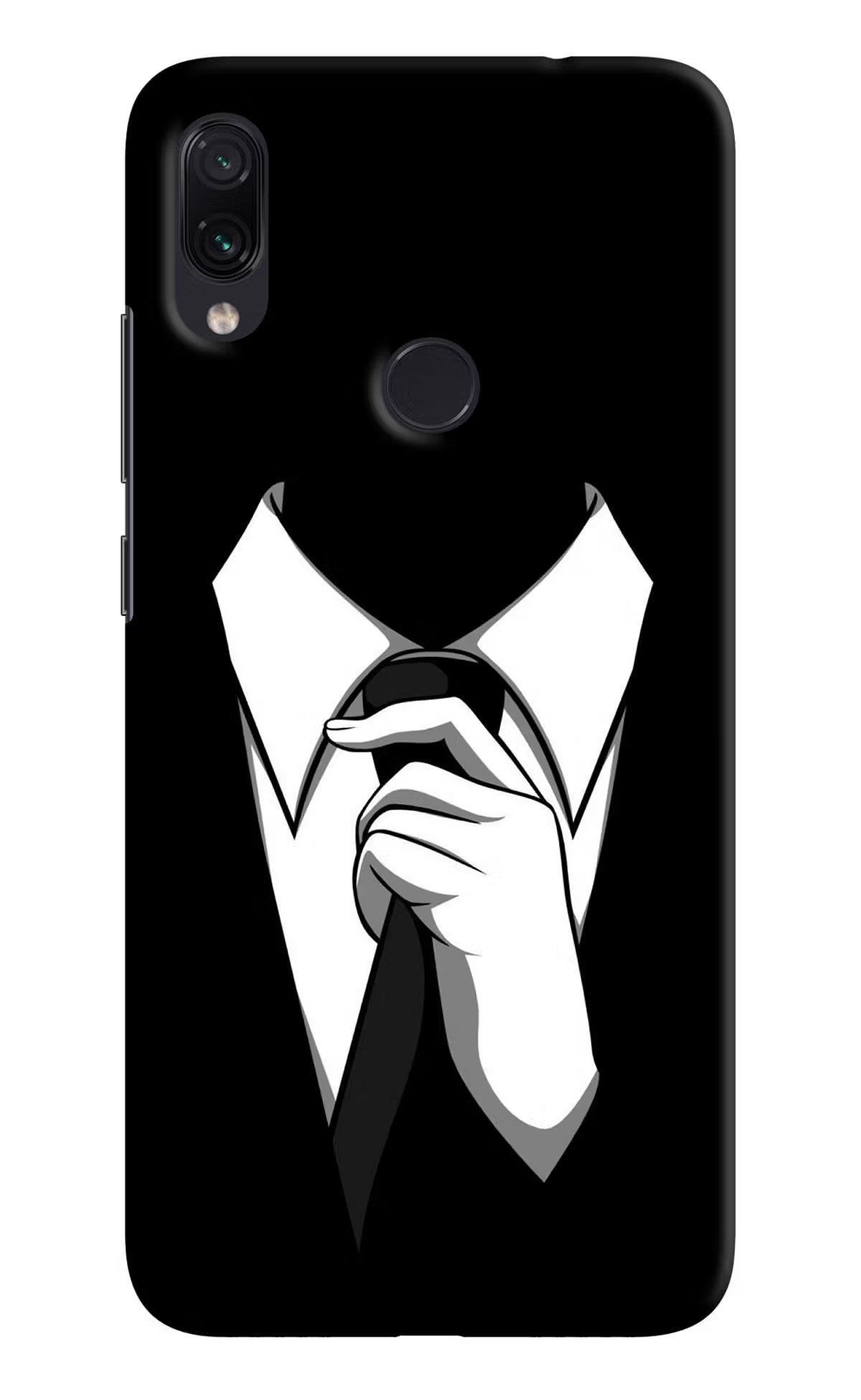 Black Tie Redmi Note 7S Hard Case Back Cover by Casekaro