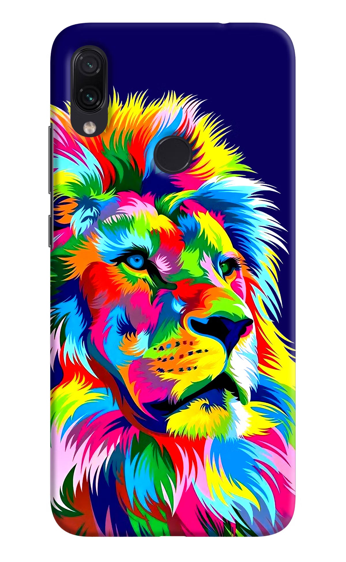 Vector Art Lion Redmi Note 7S Hard Case Back Cover by Casekaro