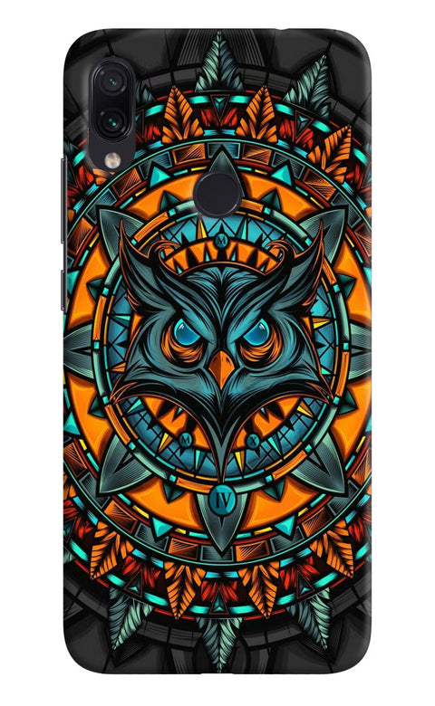 Angry Owl Art Redmi Note 7S Back Cover