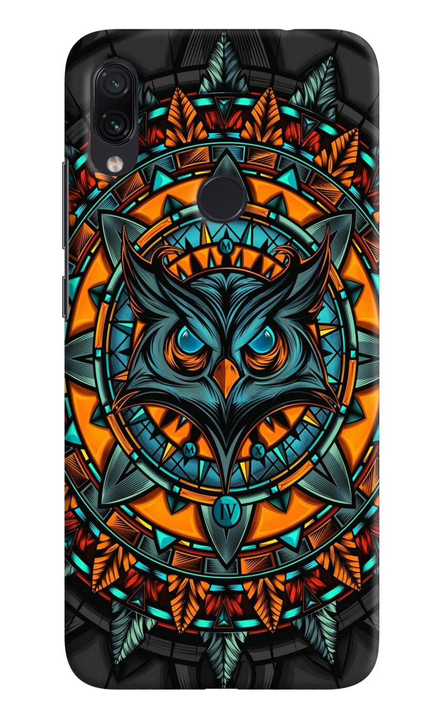 Angry Owl Art Redmi Note 7S Back Cover, Hard case