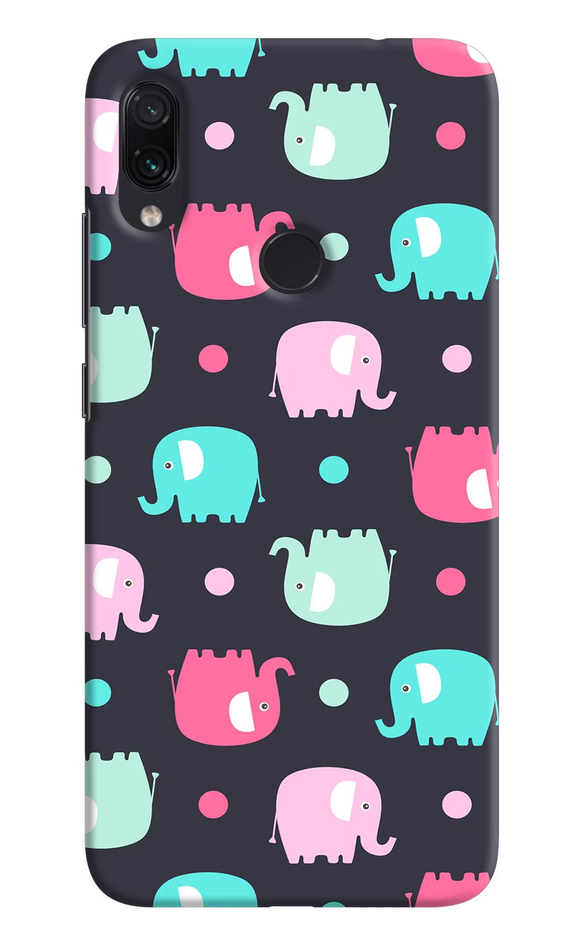 Elephants Redmi Note 7S Hard Case Back Cover by Casekaro