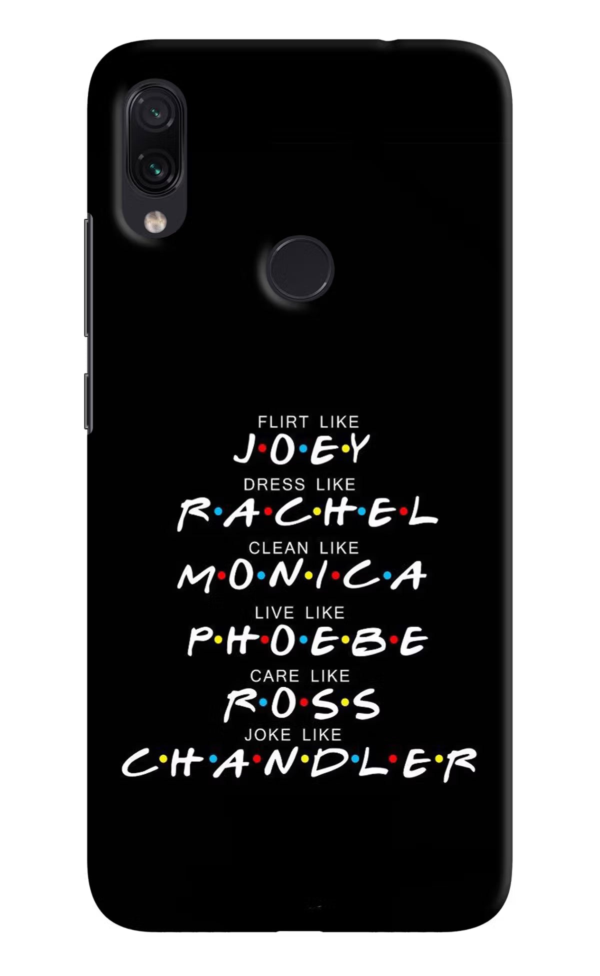 FRIENDS Character Redmi Note 7S Hard Case Back Cover by Casekaro