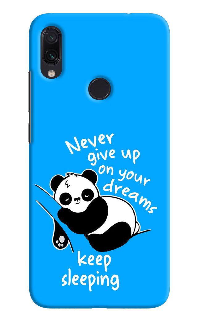 Keep Sleeping Redmi Note 7S Hard Case Back Cover by Casekaro