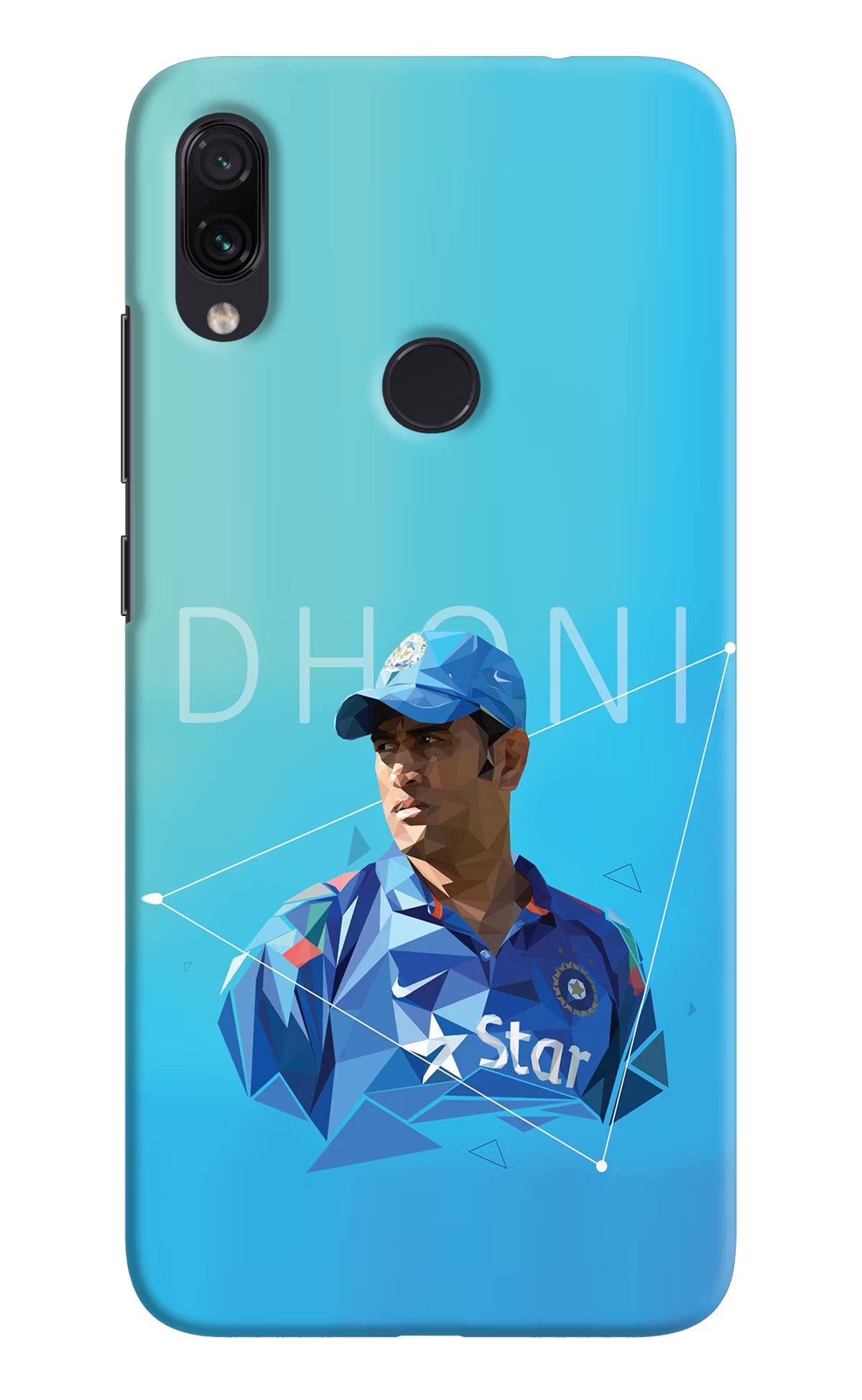 Dhoni Artwork Redmi Note 7S Hard Case Back Cover by Casekaro