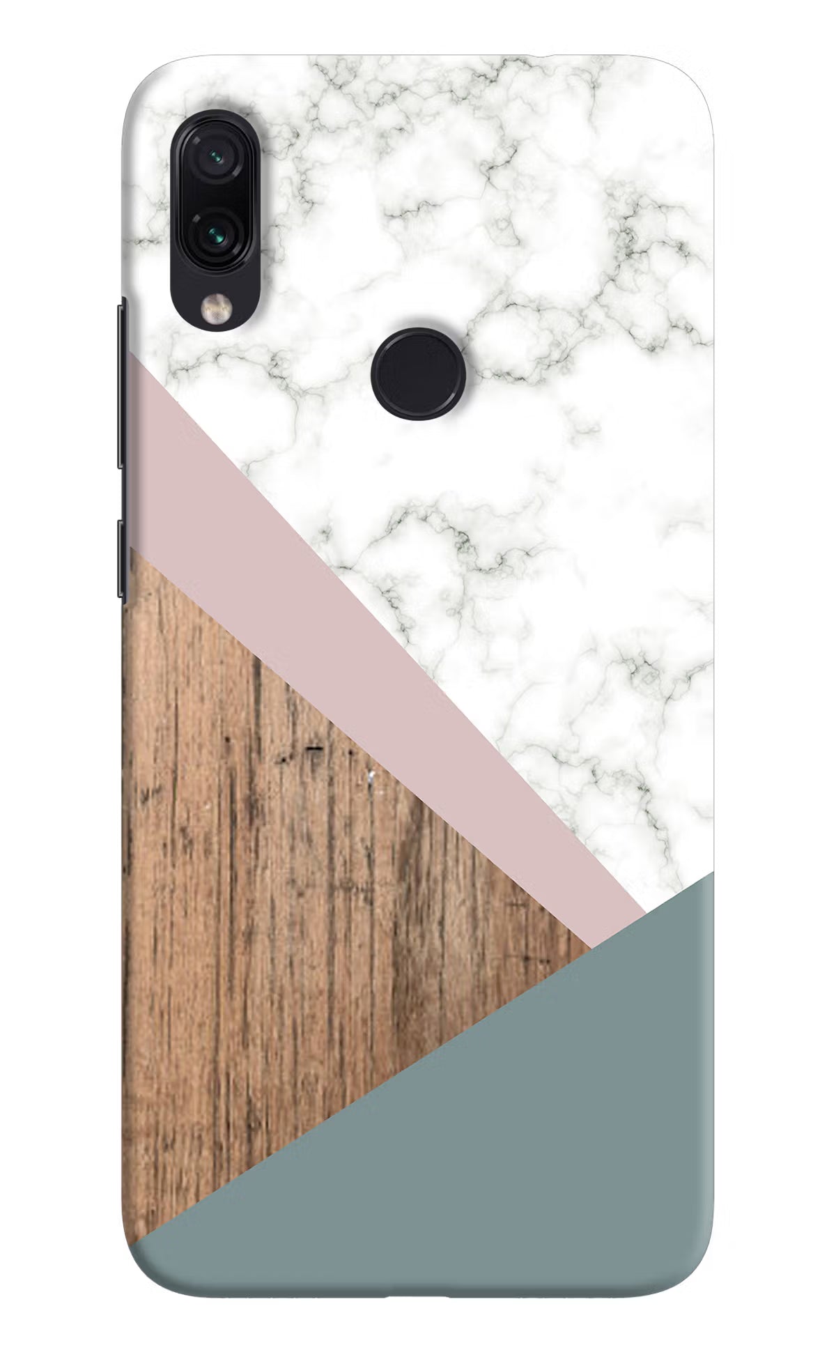 Marble wood Abstract Redmi Note 7S Hard Case Back Cover by Casekaro