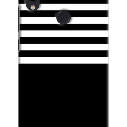 Black and White Print Redmi Note 7S Hard Case Back Cover by Casekaro
