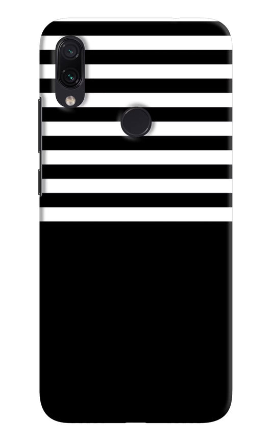Black and White Print Redmi Note 7S Hard Case Back Cover by Casekaro