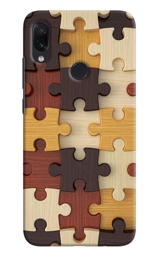 Wooden Puzzle Redmi Note 7S Hard Case Back Cover by Casekaro
