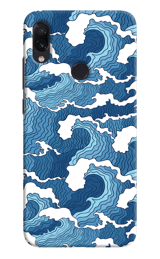 Blue Waves Redmi Note 7S Hard Case Back Cover by Casekaro