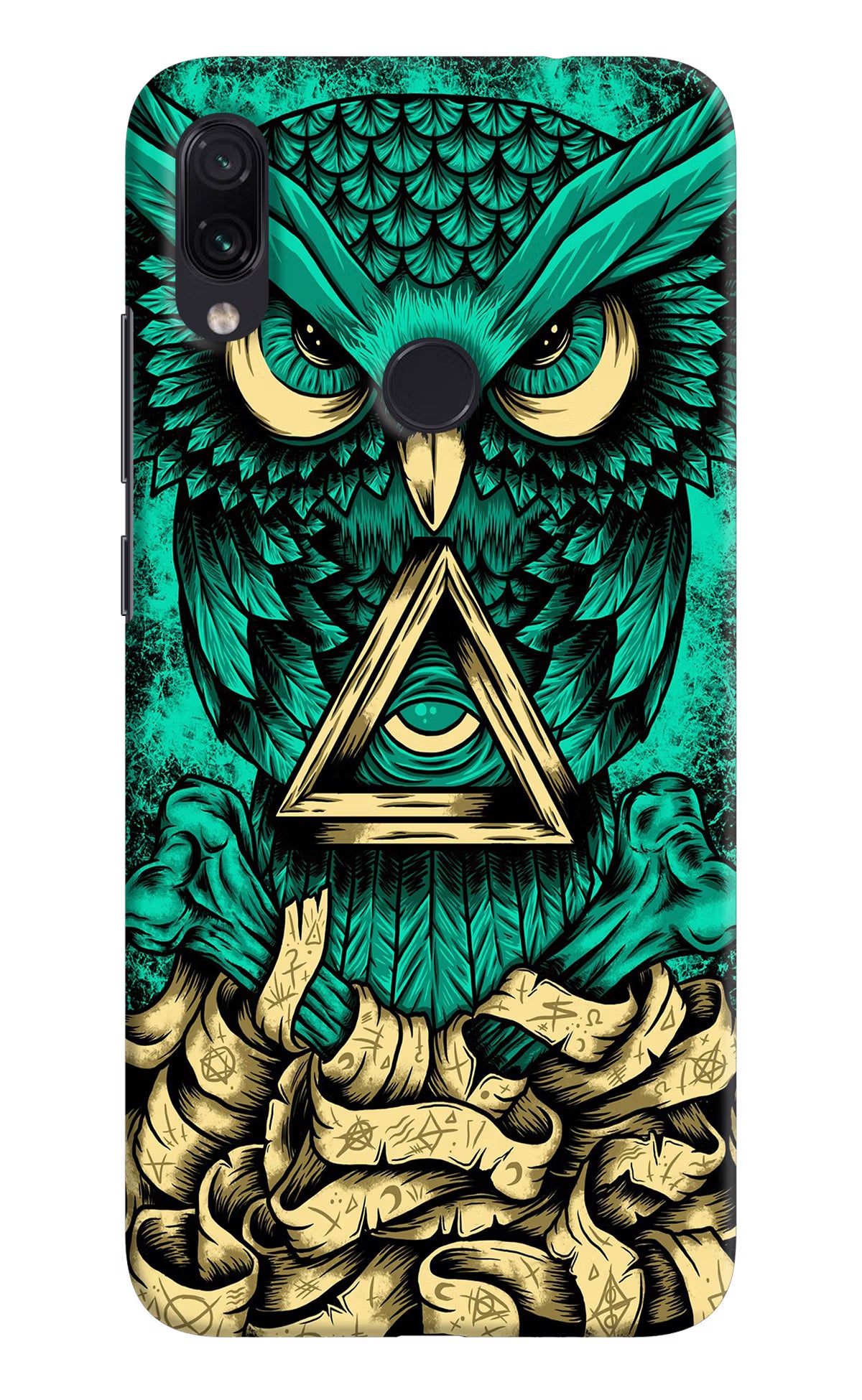 Green Owl Redmi Note 7S Hard Case Back Cover by Casekaro