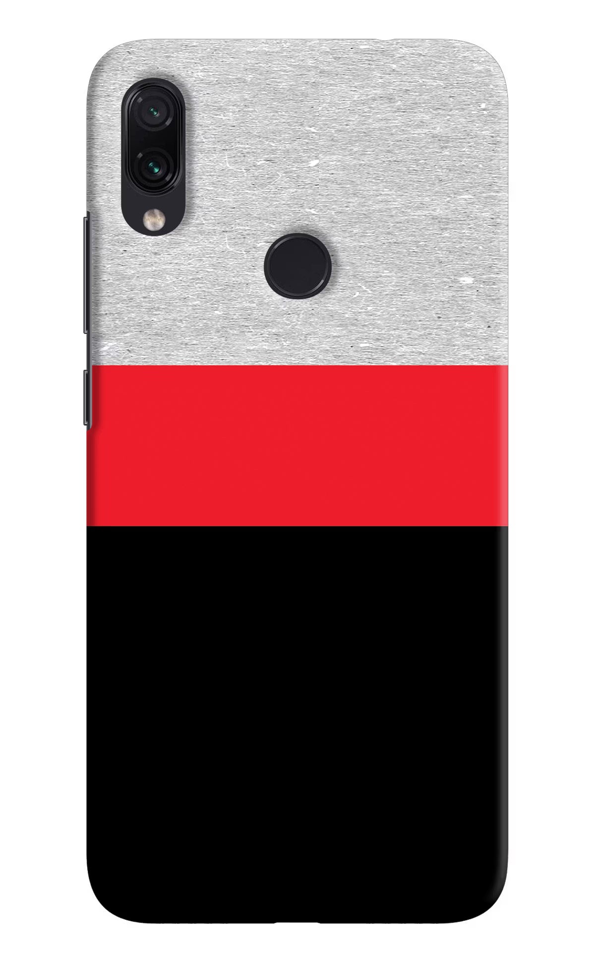 Tri Color Pattern Redmi Note 7S Hard Case Back Cover by Casekaro