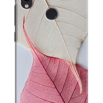 White Pink Leaf Redmi Note 7S Hard Case Back Cover by Casekaro