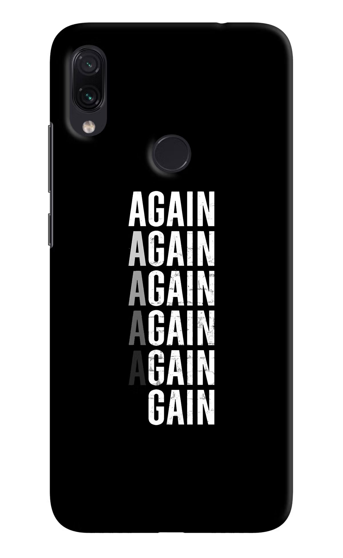 Again Again Gain Redmi Note 7S Hard Case Back Cover by Casekaro