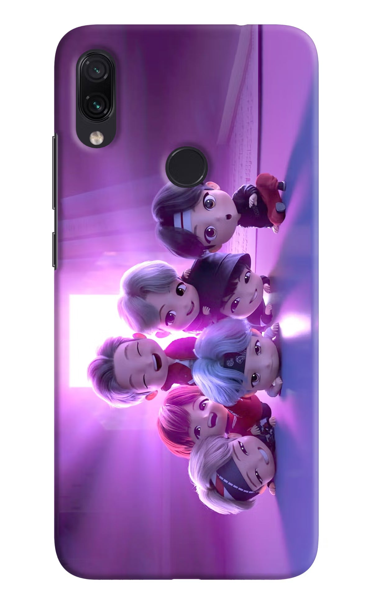 BTS Chibi Redmi Note 7S Hard Case Back Cover by Casekaro