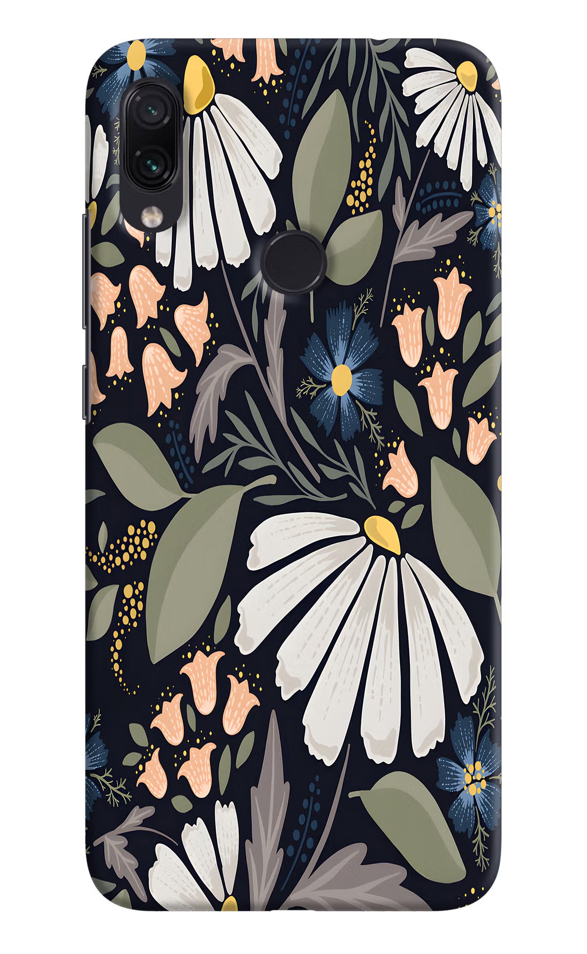 Flowers Art Redmi Note 7S Hard Case Back Cover by Casekaro