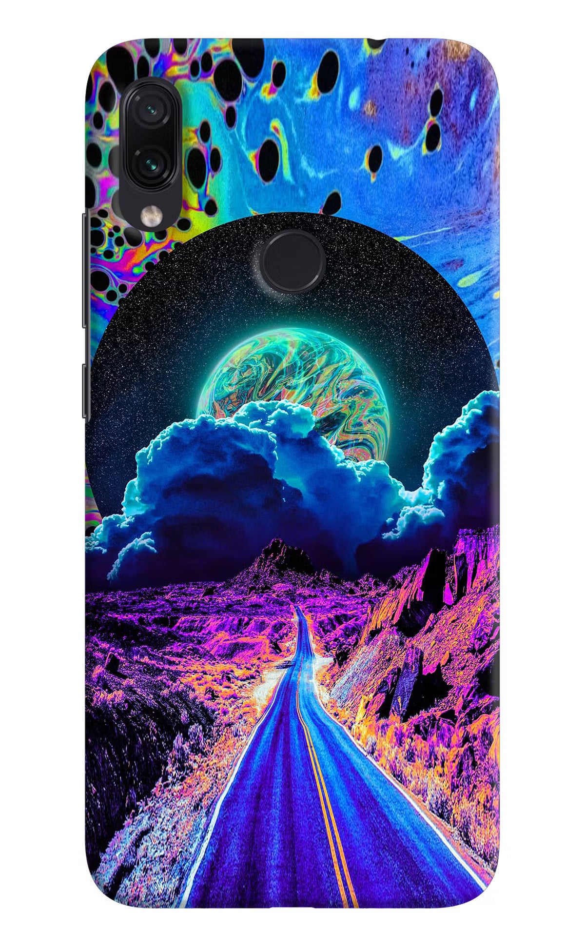 Psychedelic Painting Redmi Note 7S Hard Case Back Cover by Casekaro