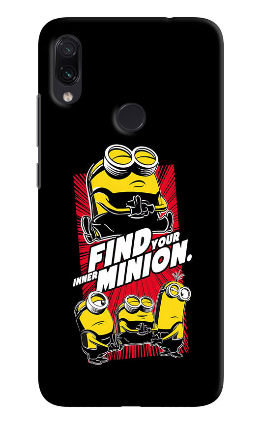 Find your inner Minion Redmi Note 7S Hard Case Back Cover by Casekaro