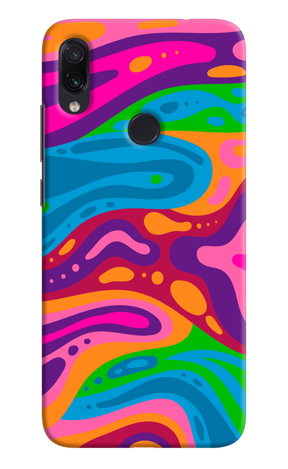 Trippy Pattern Redmi Note 7S Hard Case Back Cover by Casekaro