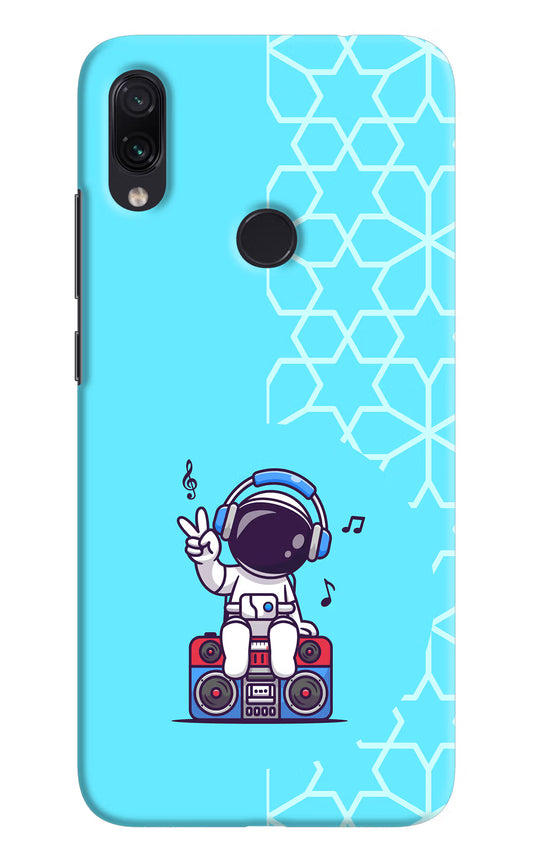 Cute Astronaut Chilling Redmi Note 7S Hard Case Back Cover by Casekaro