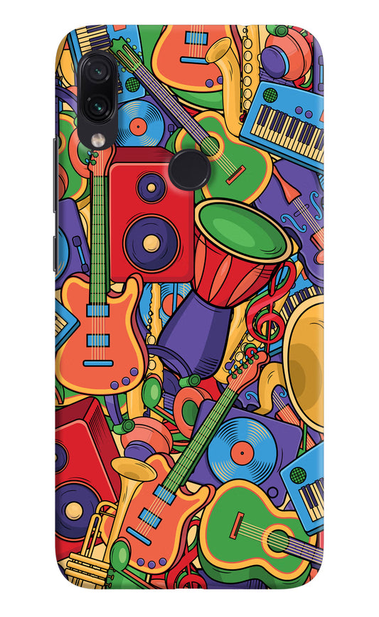 Music Instrument Doodle Redmi Note 7S Hard Case Back Cover by Casekaro