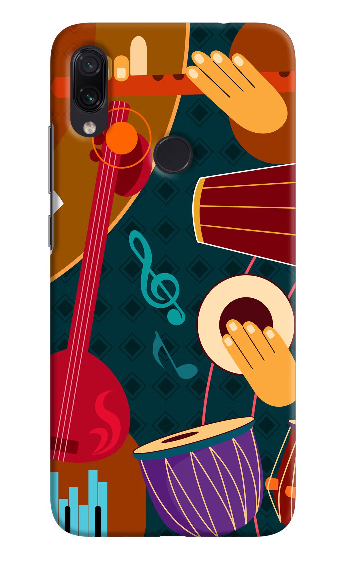 Music Instrument Redmi Note 7S Hard Case Back Cover by Casekaro