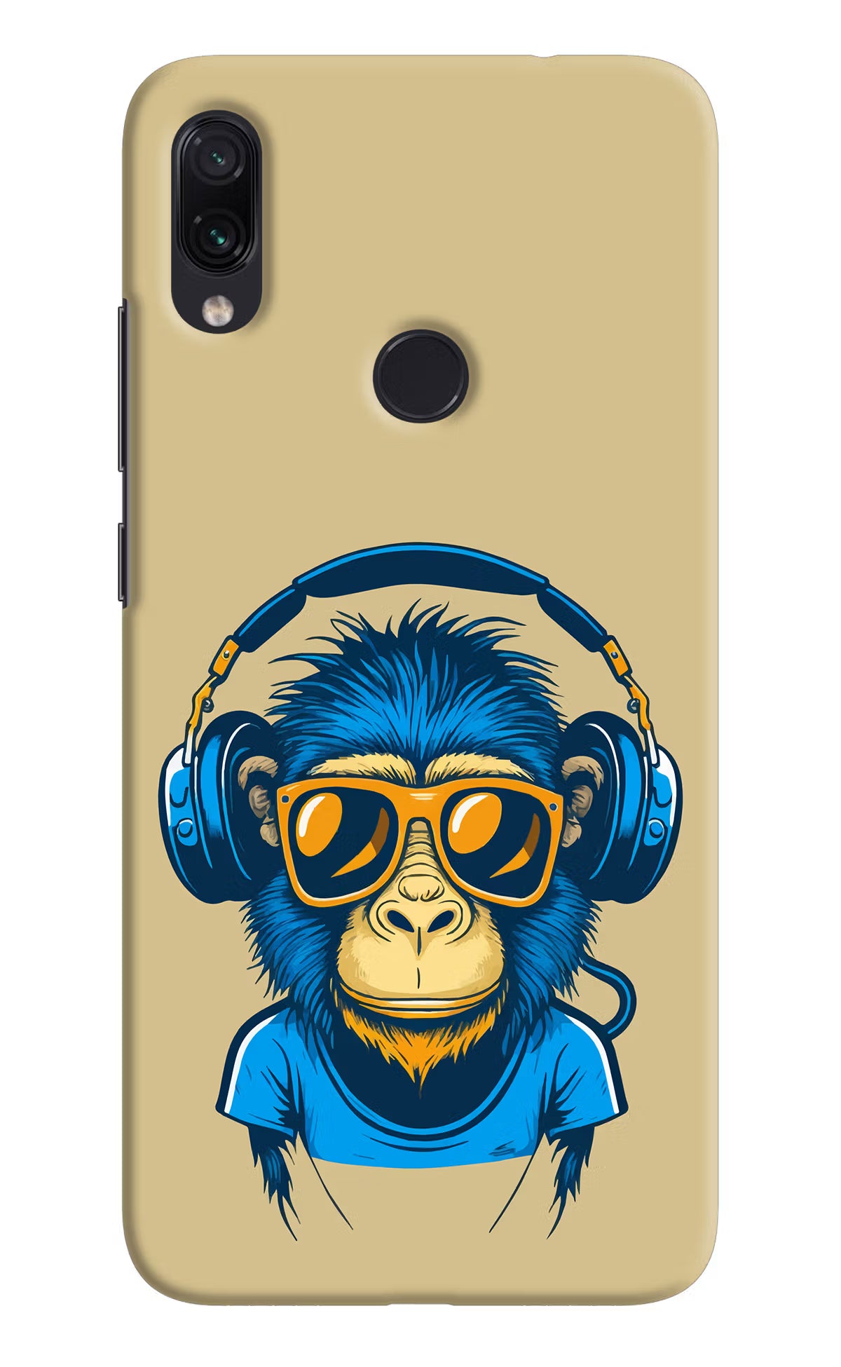 Monkey Headphone Redmi Note 7S Hard Case Back Cover by Casekaro