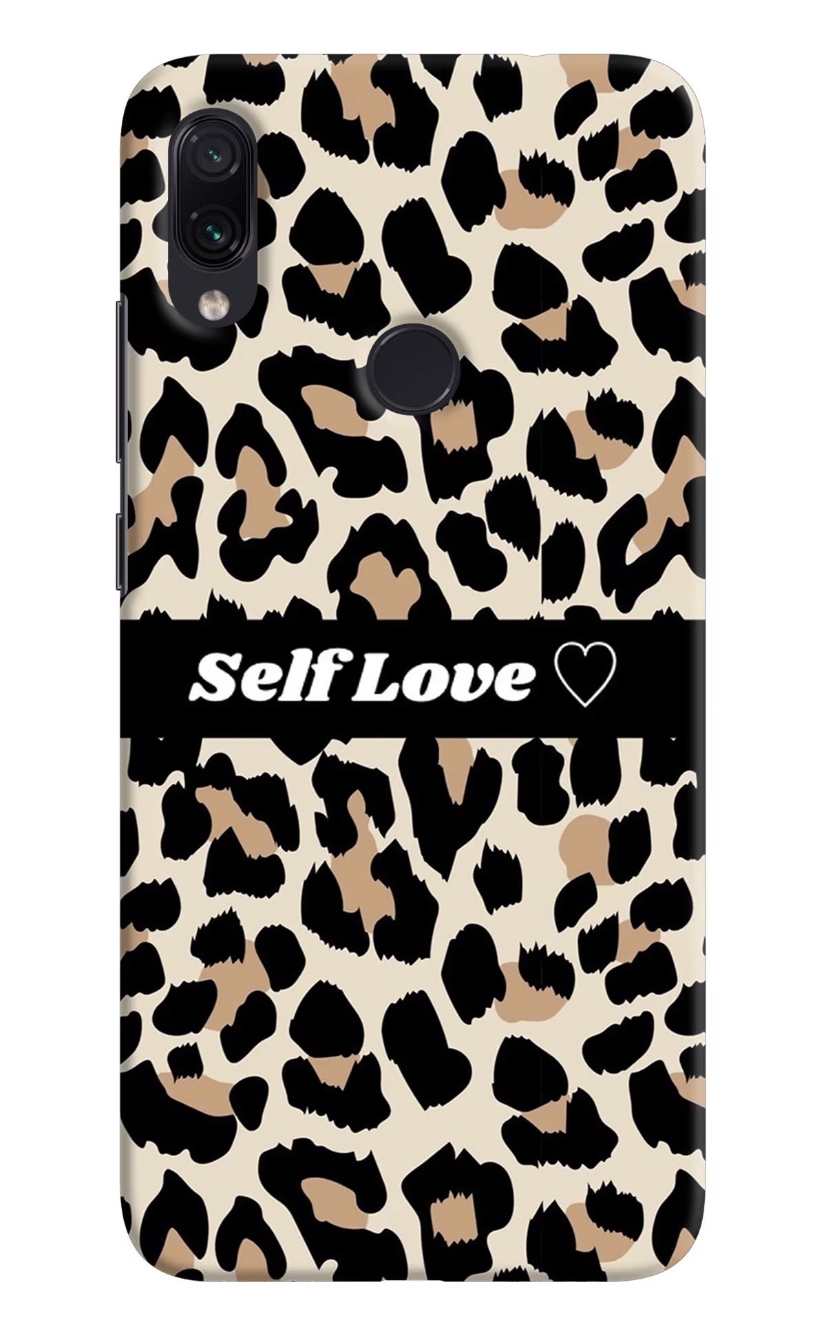 Leopard Print Self Love Redmi Note 7S Hard Case Back Cover by Casekaro