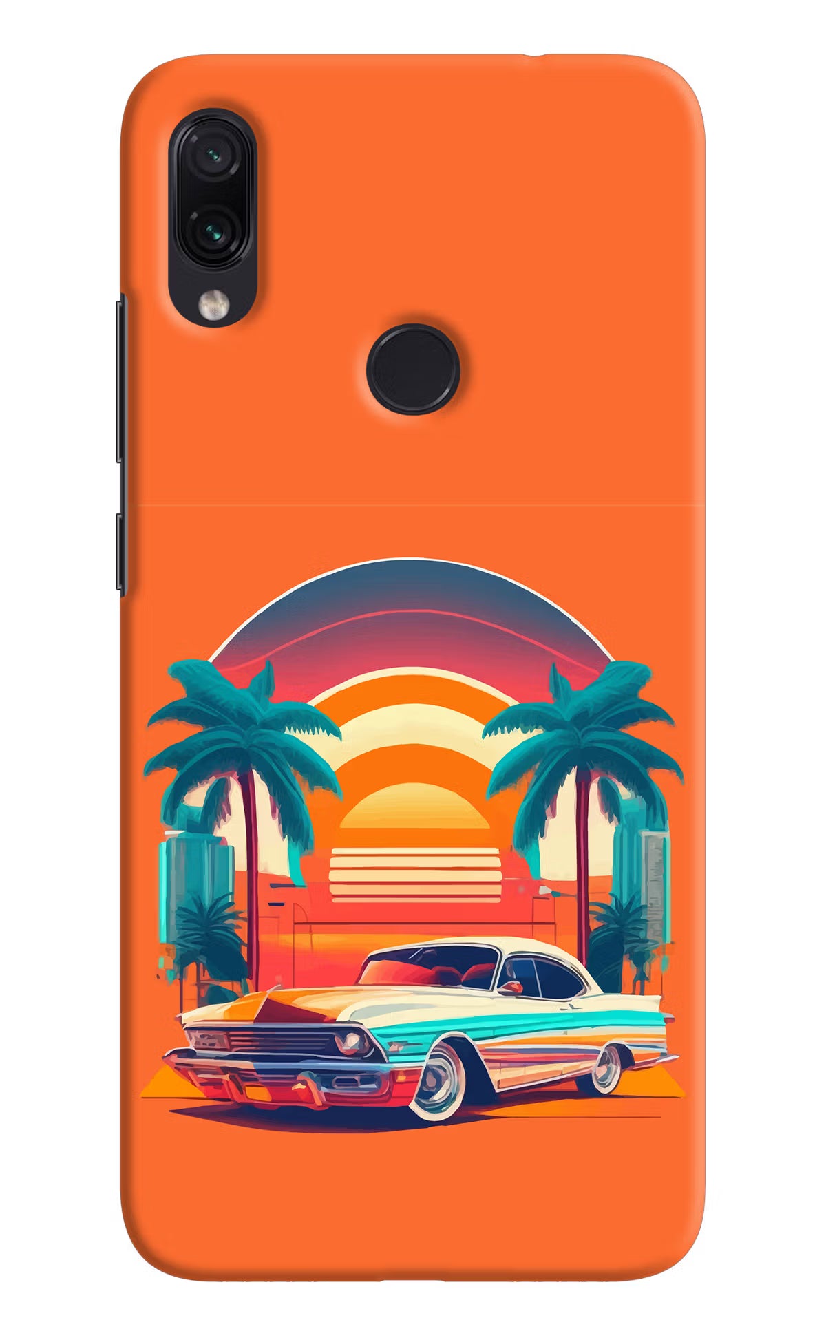 Palm Drive 80s Redmi Note 7S Hard Case Back Cover by Casekaro